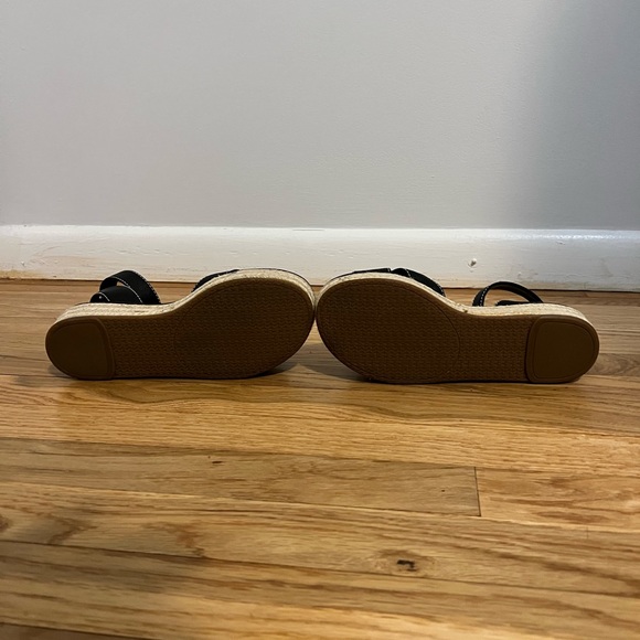 Michael Kors Black Ripley Pebbled Leather Espadrille Sandal - Picture 7 of 7